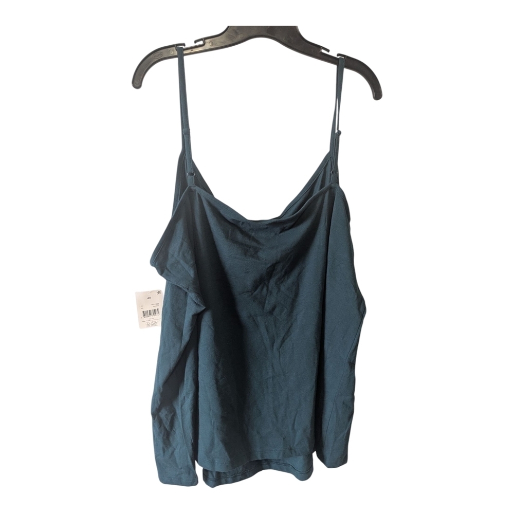 Women's Plus Size, Adjustable Tank Top, Teal, 4X. New